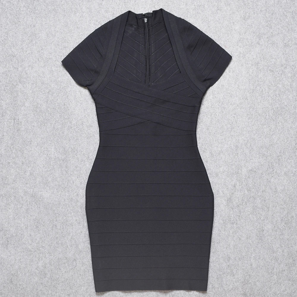Beaukey Premium Stretch Bodycon Evening Mini Dress
