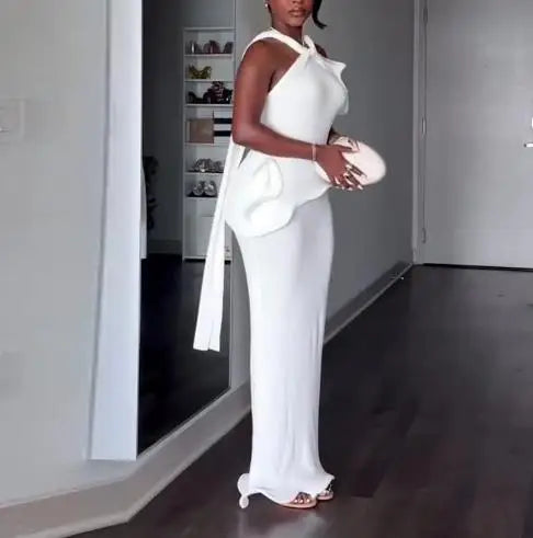 Elegant Women Backless Summer Sleeveless SlimFit Long Dress