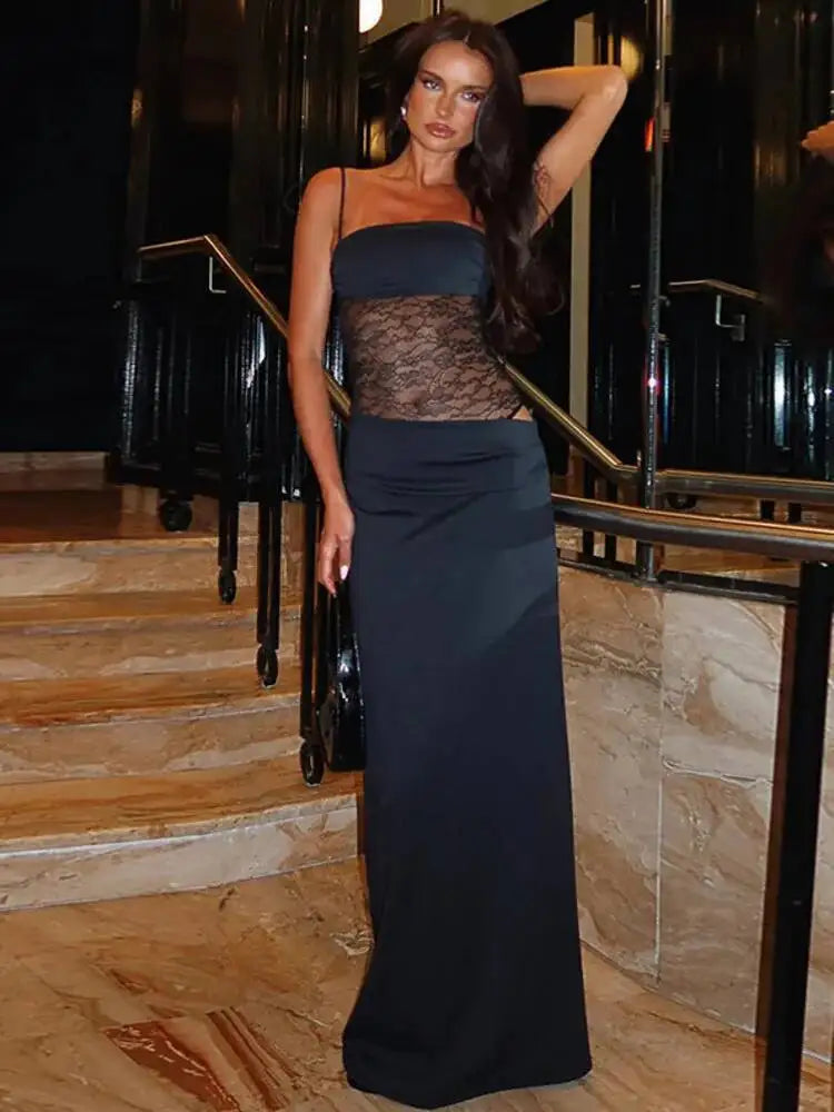 Elegant Backless Spaghetti Strap Party Dress