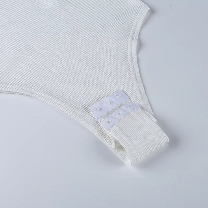 Sculptural Off Shoulder Knit Bodysuit For Women