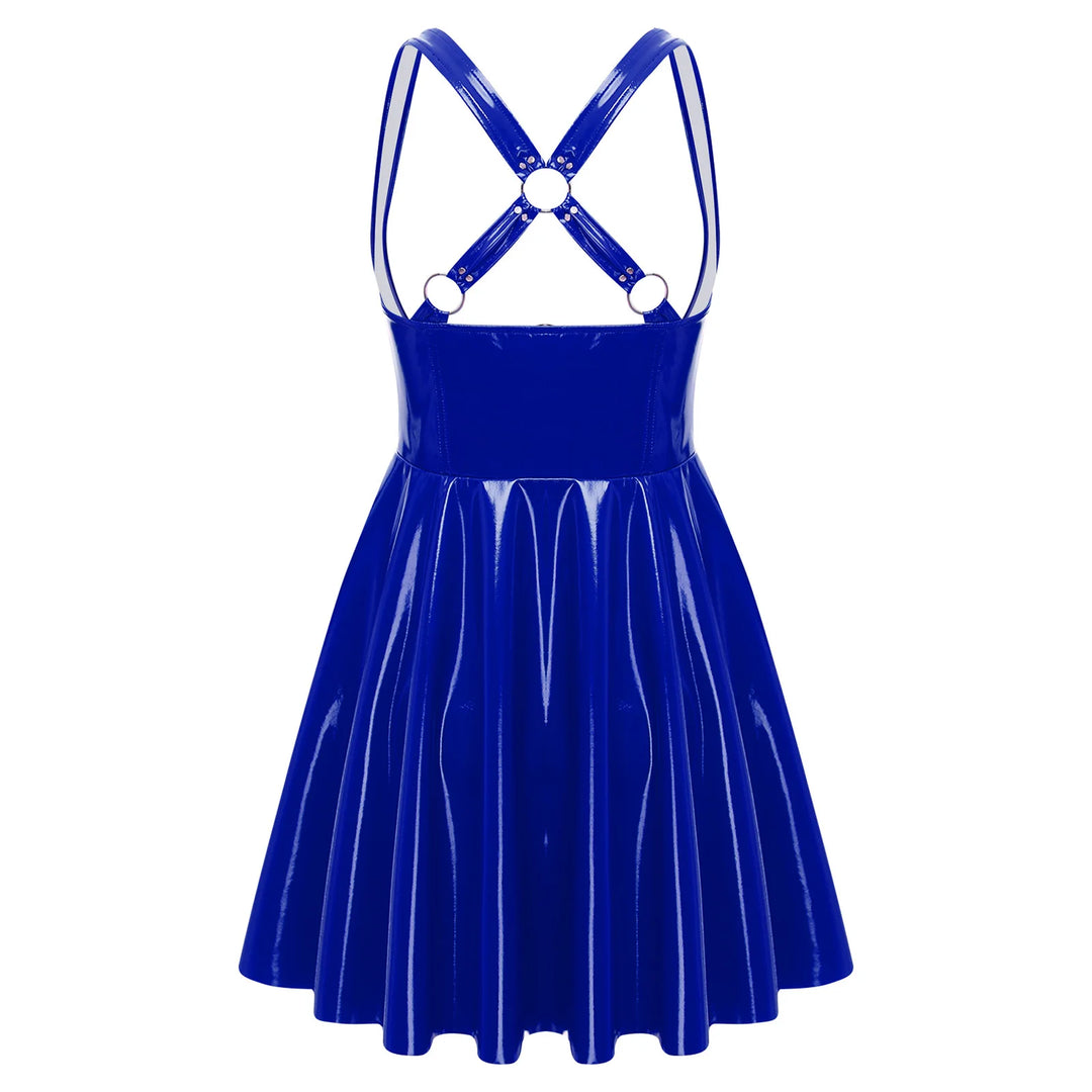 Premium High Gloss Wet Look Latex Evening Dress