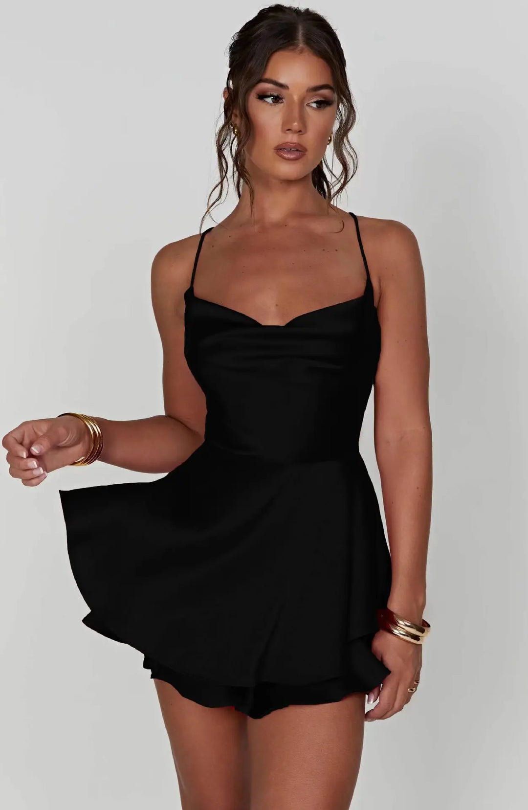 Exquisite Backless Mini Dress With Slim Fit
