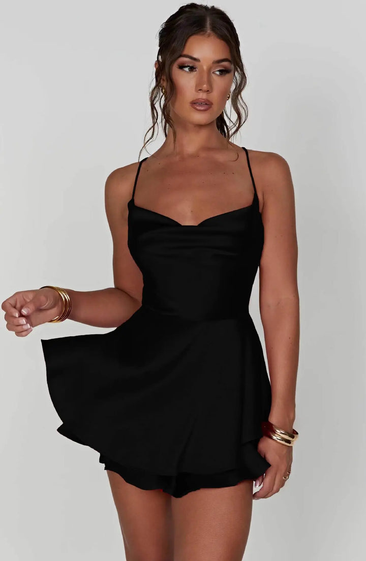 Exquisite Backless Mini Dress With Slim Fit