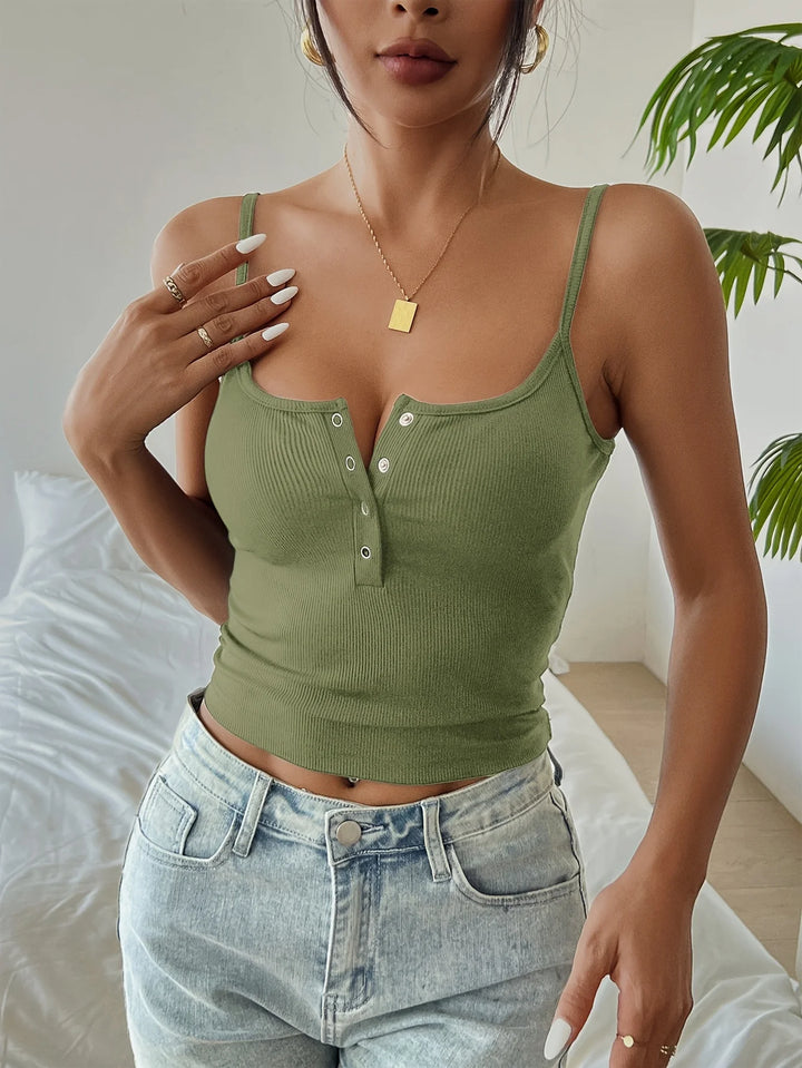 Luxe Knit Corset Top Slim Fit Summer Sleeveless