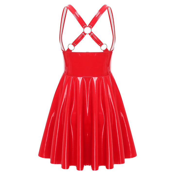 Premium High Gloss Wet Look Latex Evening Dress