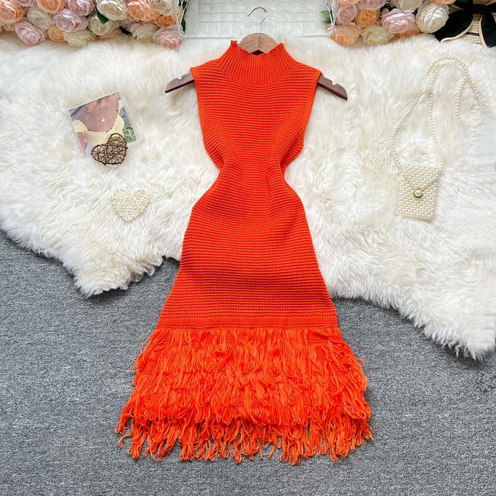 YuooMuoo Openwork Bodycon Sleeveless Party Dress
