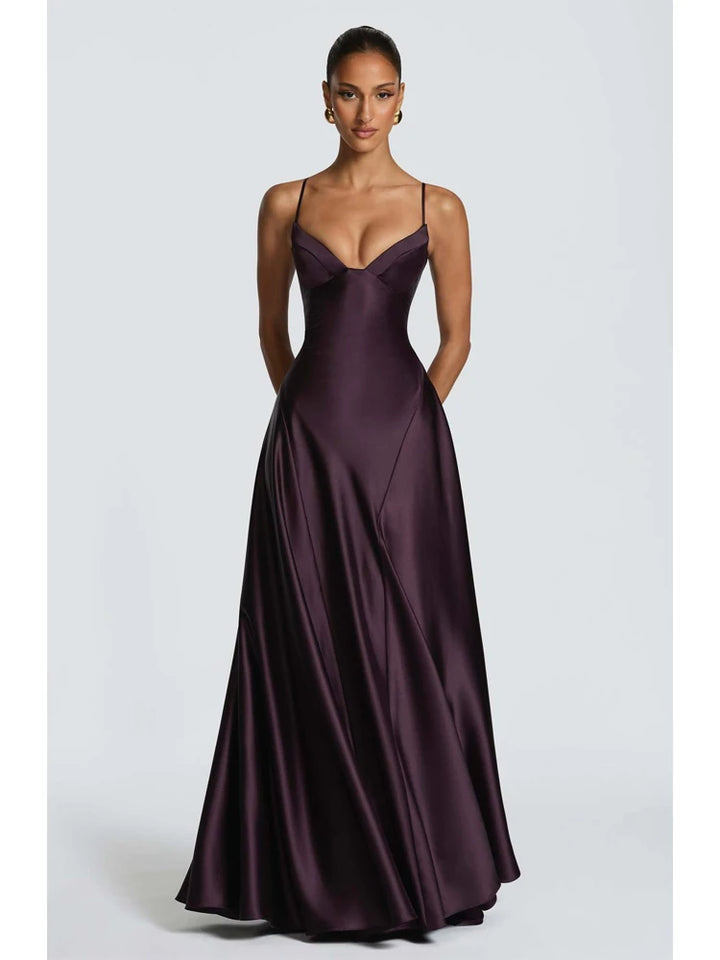 Green Satin Mermaid Dress One Shoulder Cutout