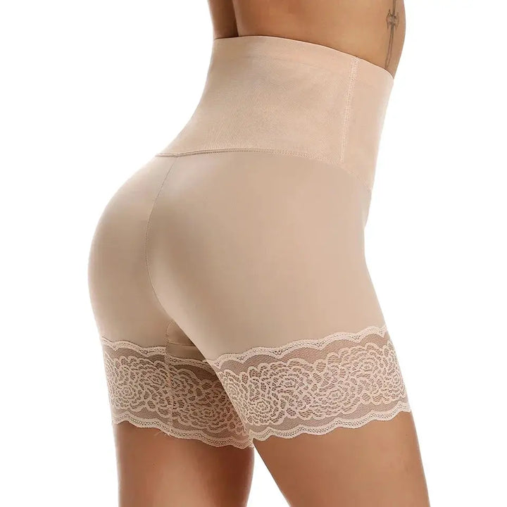 Lace High Waist Shapewear Boyshorts for Tummy Control