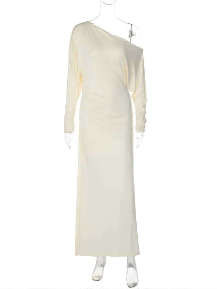 Elegant Women Off Shoulder Maxi Dress For Stunning Weddings