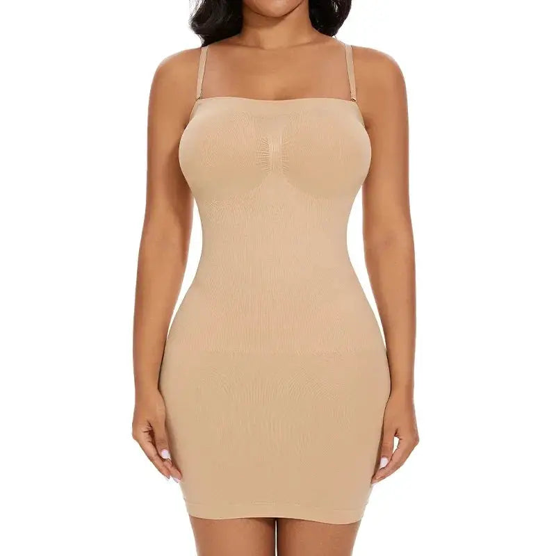 Off Shoulder Compression Body Shaper Dress For Women