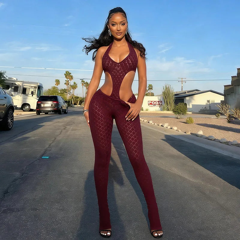 Signature Lace Jumpsuit With Exclusive Back Design