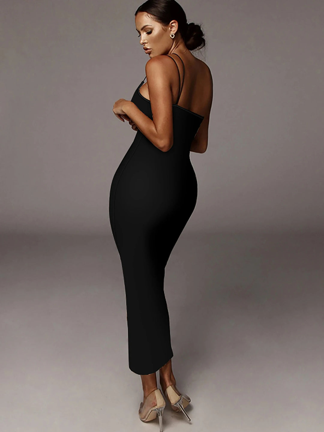 Stunning Leopard Print Bodycon Midi Dress For