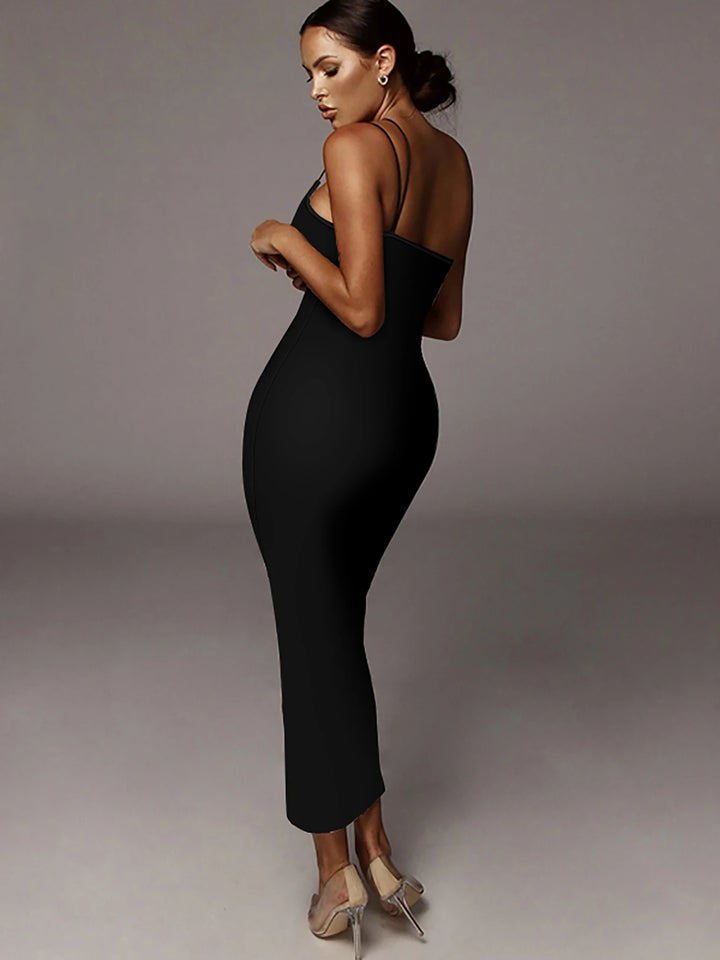 Stunning Leopard Print Bodycon Midi Dress For