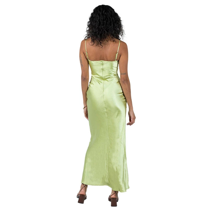 Lamuusaa Y2K Satin Corset Dress Spaghetti Strap