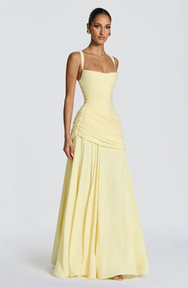 Elegant Off Shoulder Backless Maxi Dress
