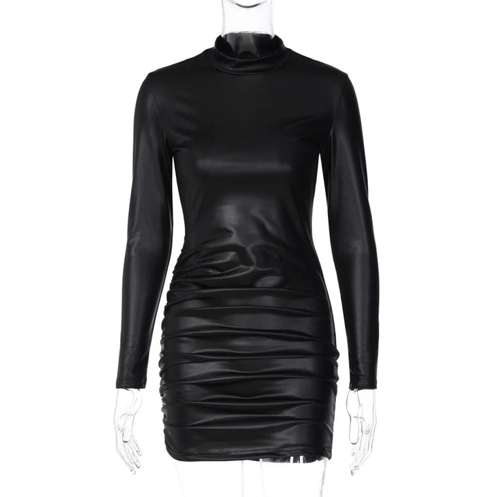 TYFYO Sleek Architectural Mini Dress In Supple