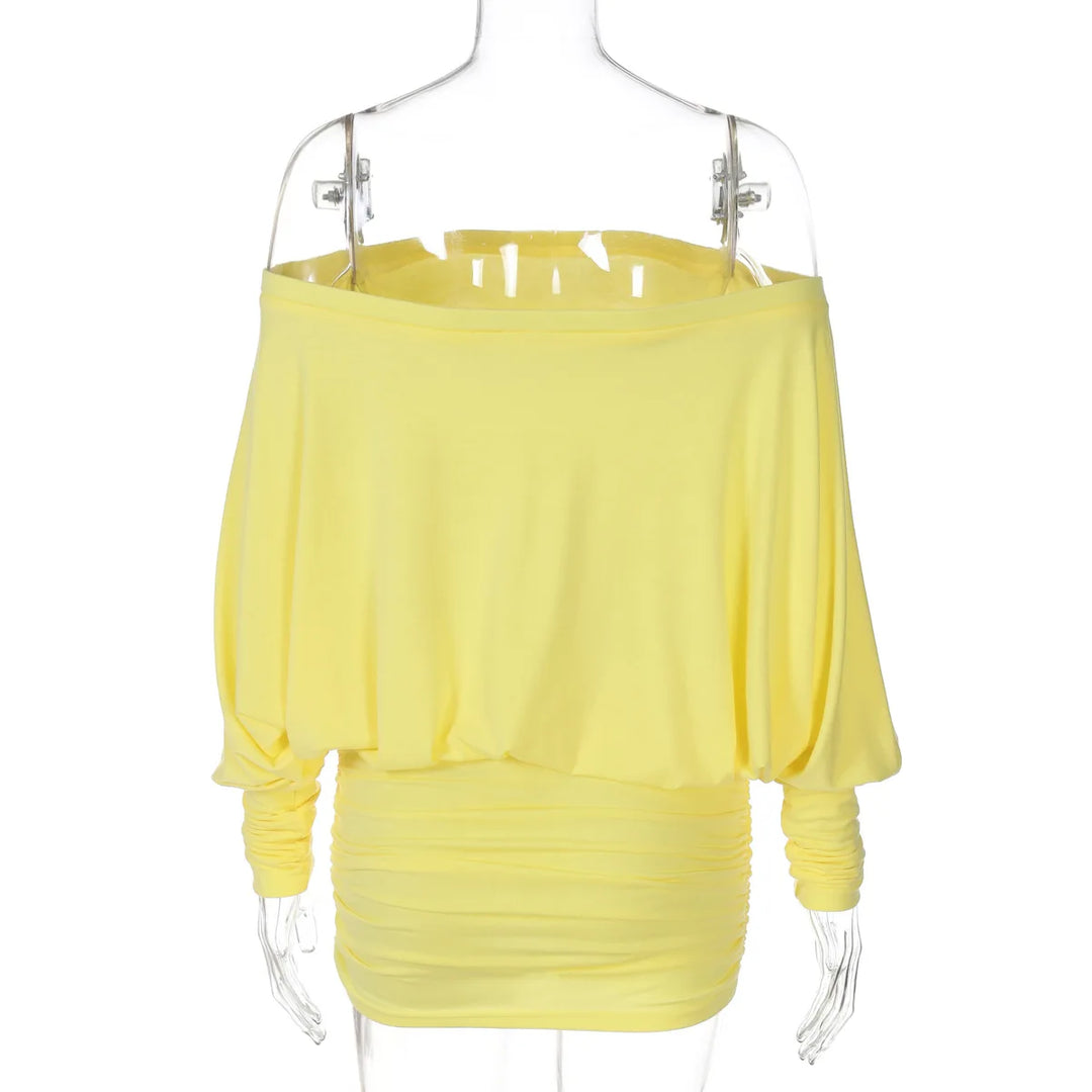 Chic Off Shoulder Sheer Mini Dress For Elegant