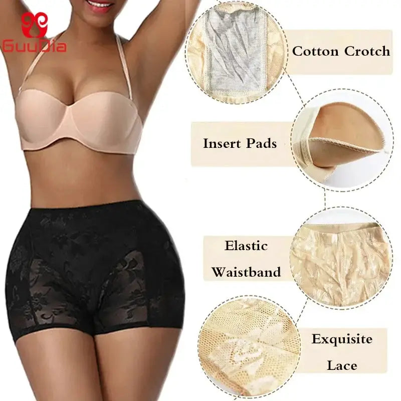 Guudia Lace Hip Enhancer Shapewear Briefs Flawless