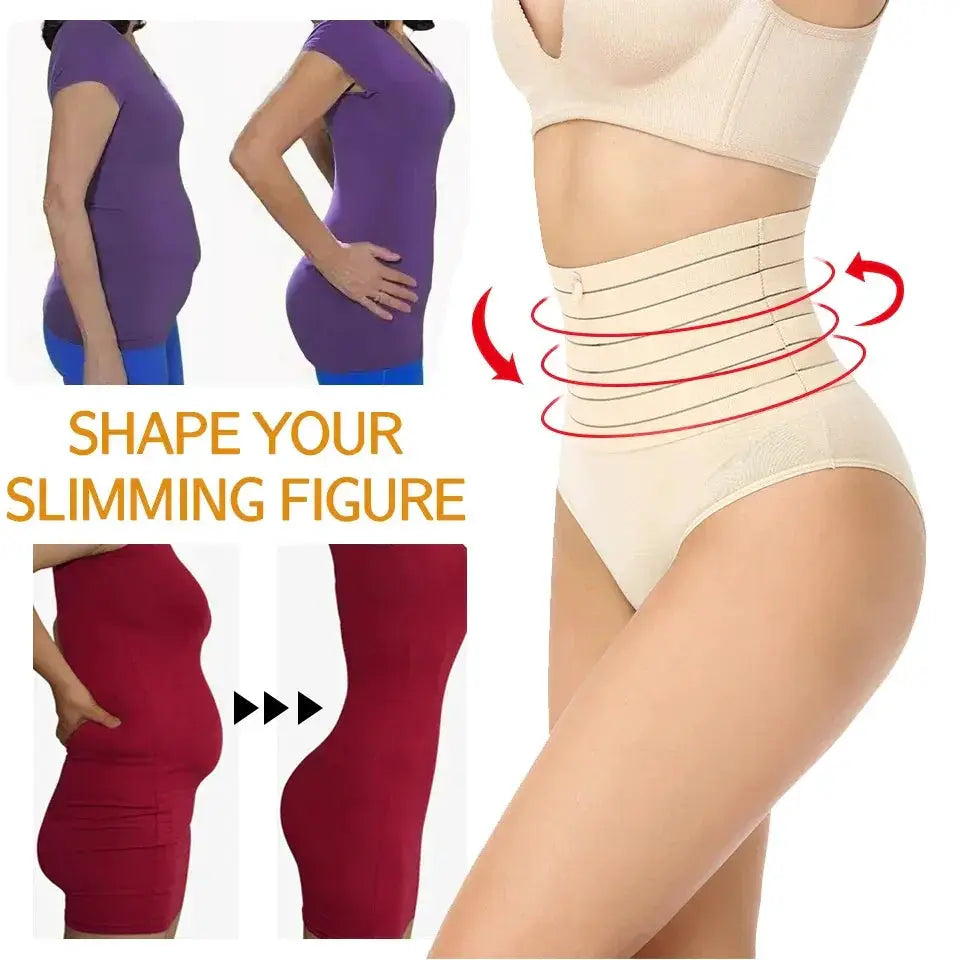 High Waisted Tummy Control Thong Slimming Body Shapewear