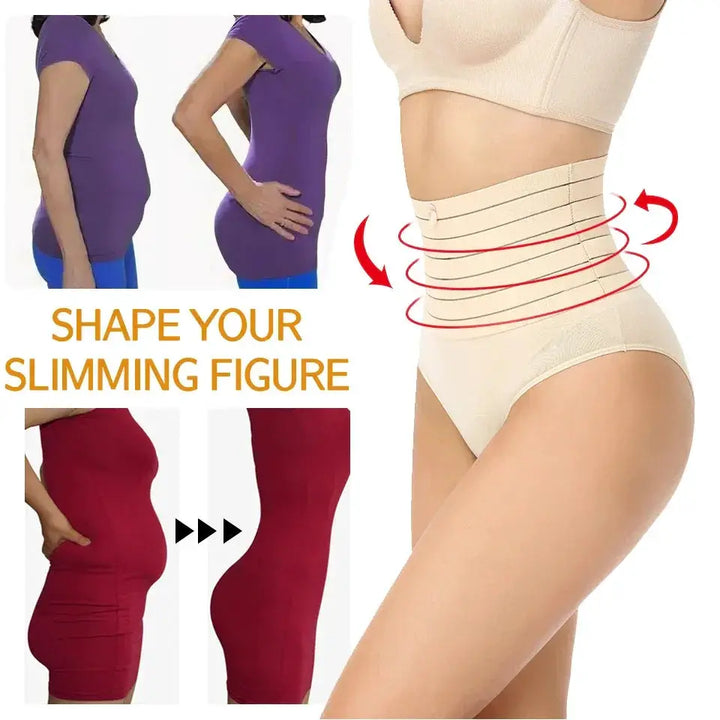 High Waisted Tummy Control Thong Slimming Body Shapewear