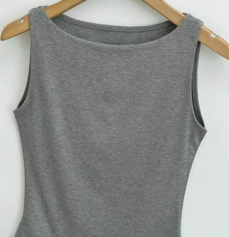 Exquisite Double Layer Slinky Jersey Top