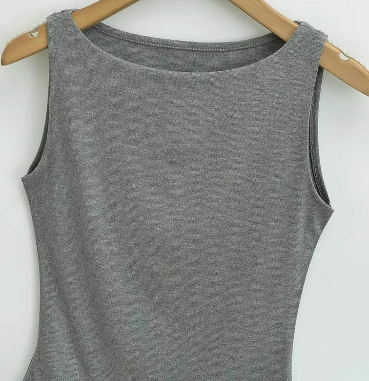 Exquisite Double Layer Slinky Jersey Top