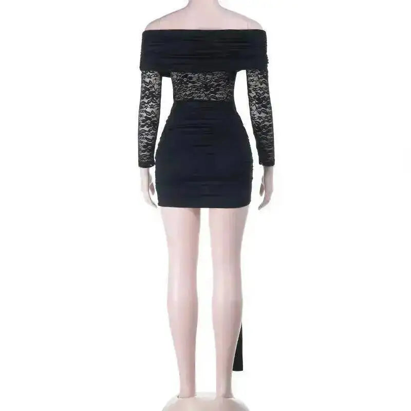 Elegant Lace Mini Dress Exclusive Tailored Off