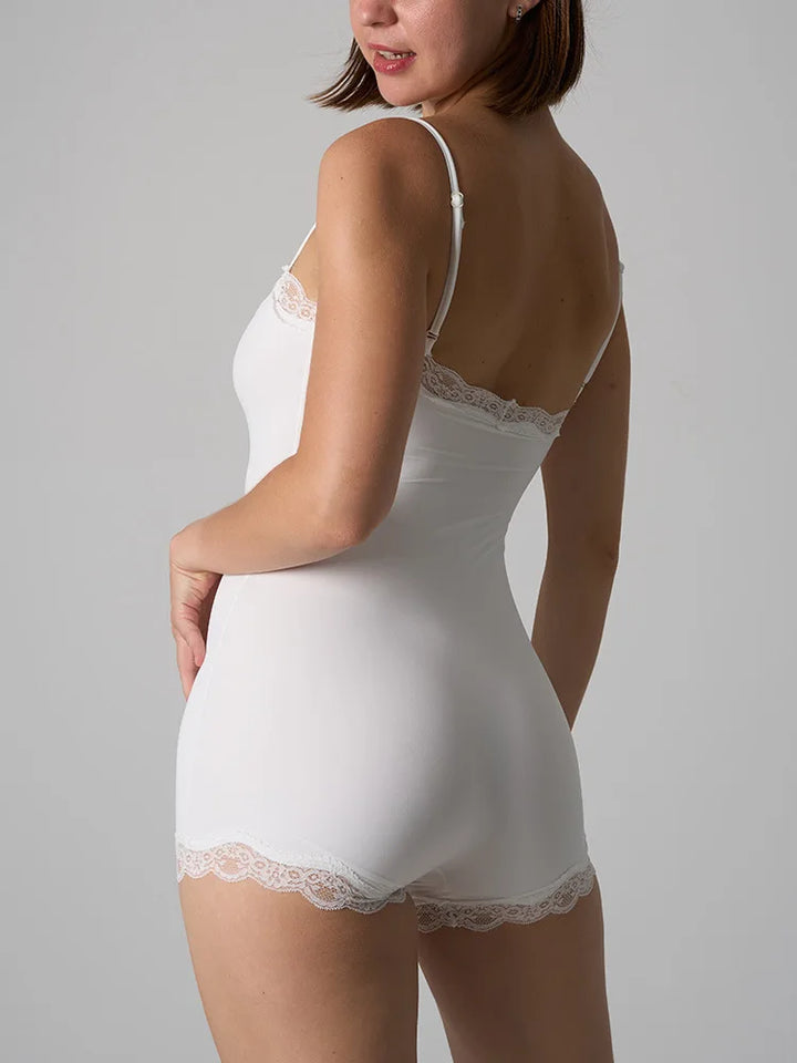 MsChuh Limited Tatting Lace Bodysuit For Elegance