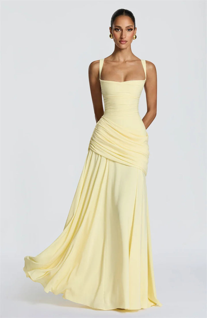 Elegant Off Shoulder Backless Maxi Dress