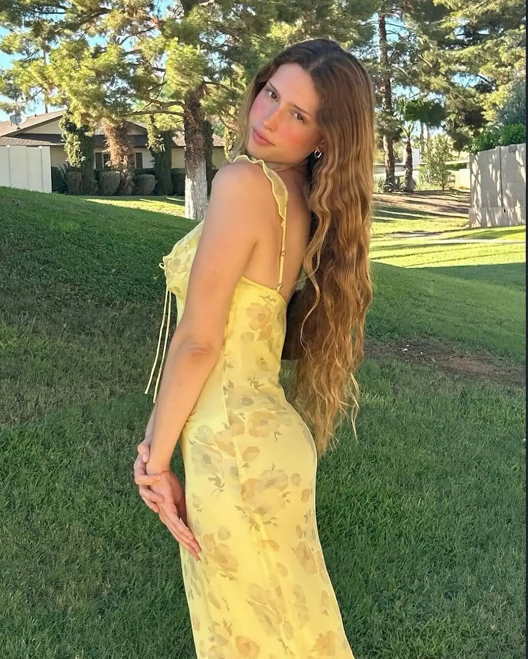 Exclusive Cryptographic Floral Maxi Dress With