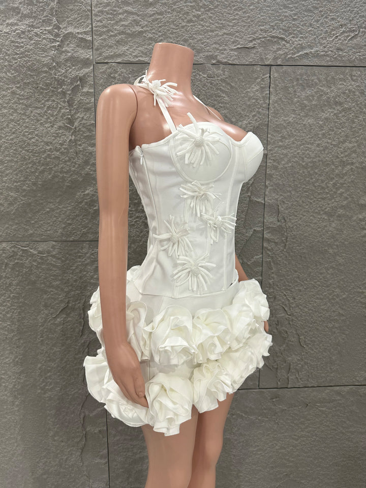 Signature Red Rose Floral Strapless Bandage