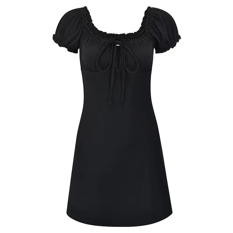 Summer Lace Up Hollow Backless Bodycon Mini Dress