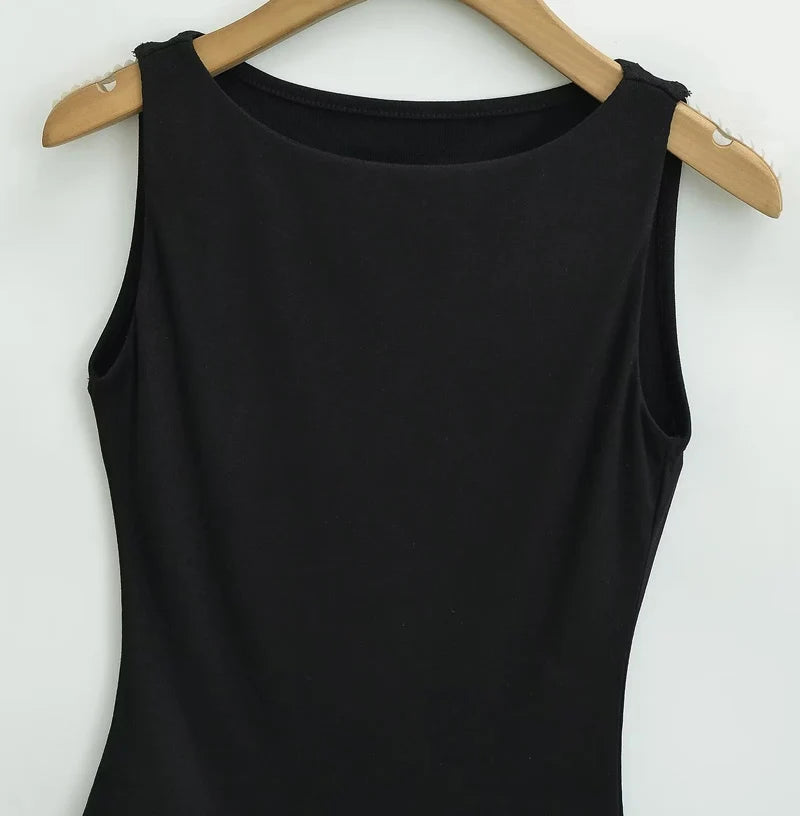 Exquisite Double Layer Slinky Jersey Top
