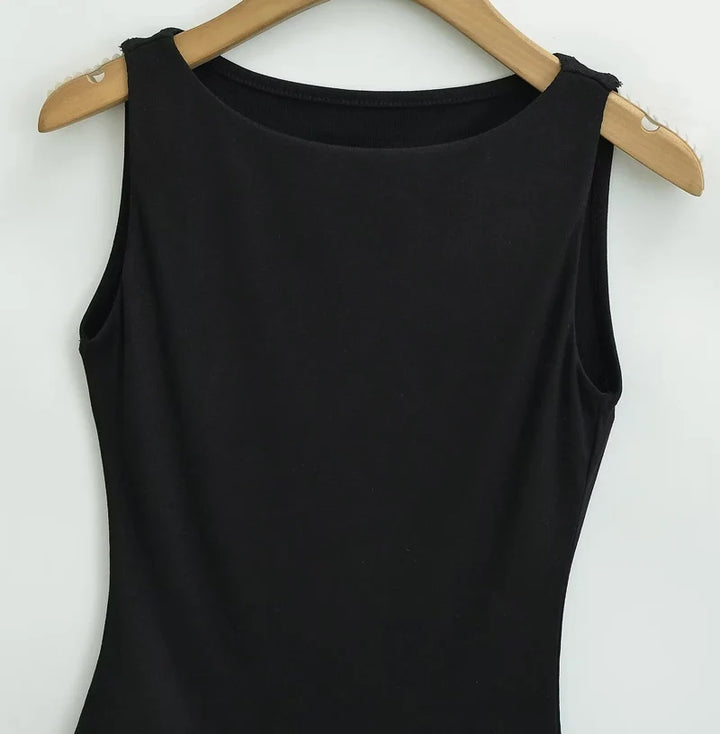 Exquisite Double Layer Slinky Jersey Top