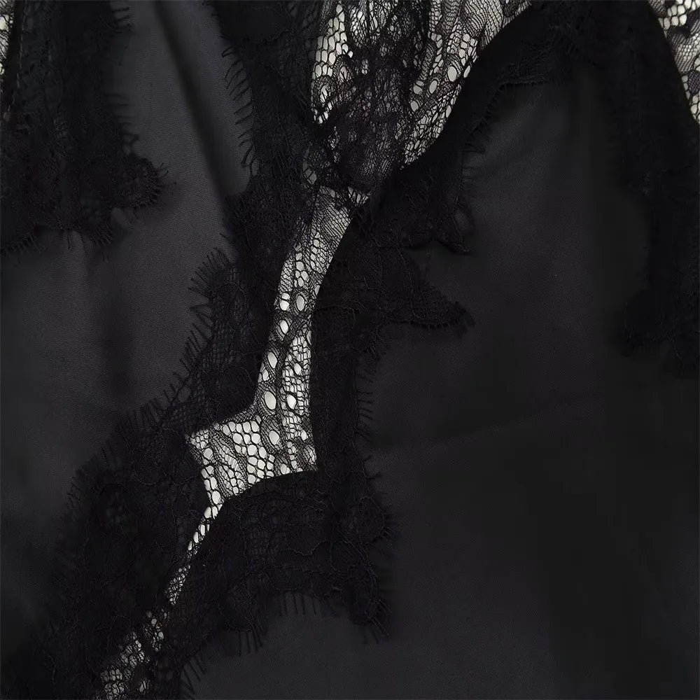 V Neck Asymmetrical Lace Camisole For A Chic