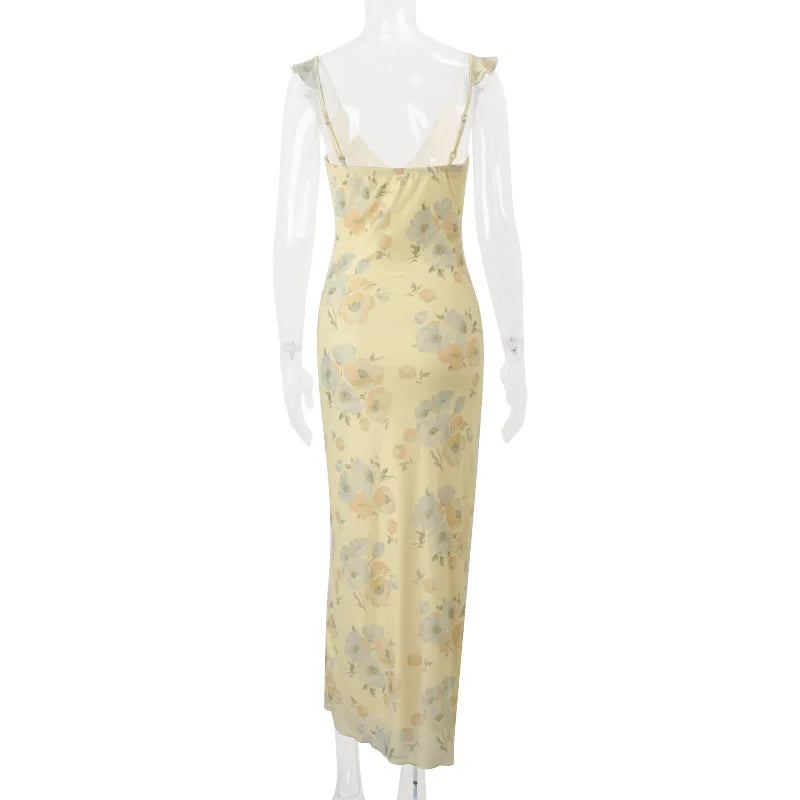 Exclusive Cryptographic Floral Maxi Dress With