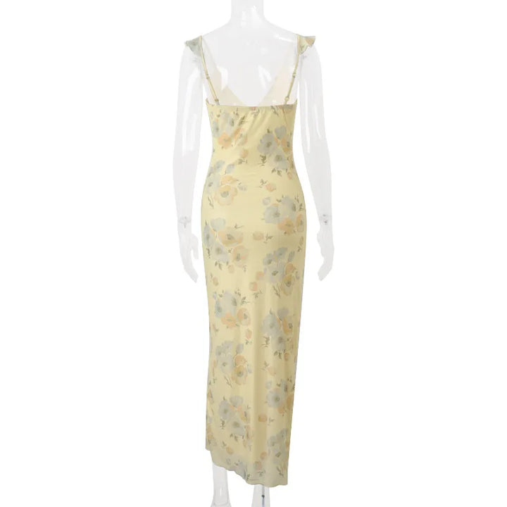 Exclusive Cryptographic Floral Maxi Dress With
