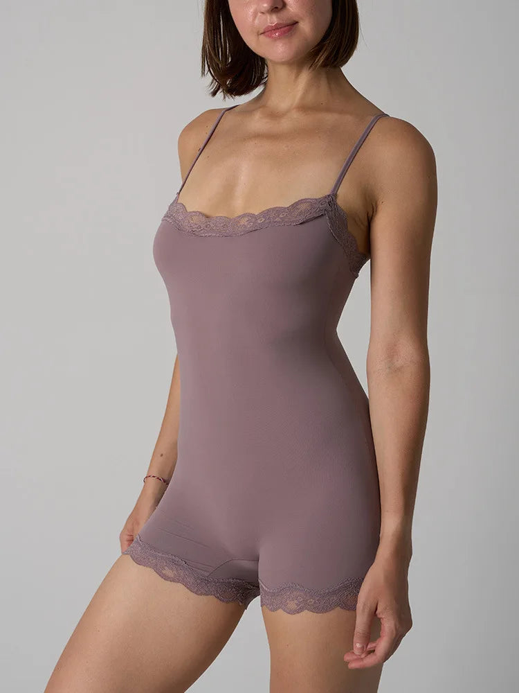 MsChuh Limited Tatting Lace Bodysuit For Elegance