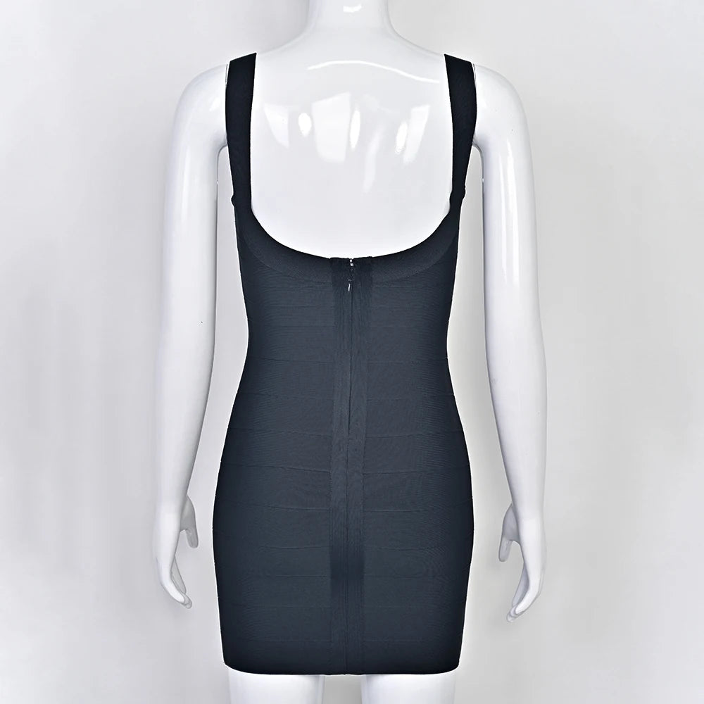 Luxury Pink Ginger Bandage Bodycon Mini Dress