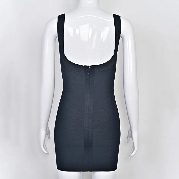 Luxury Pink Ginger Bandage Bodycon Mini Dress