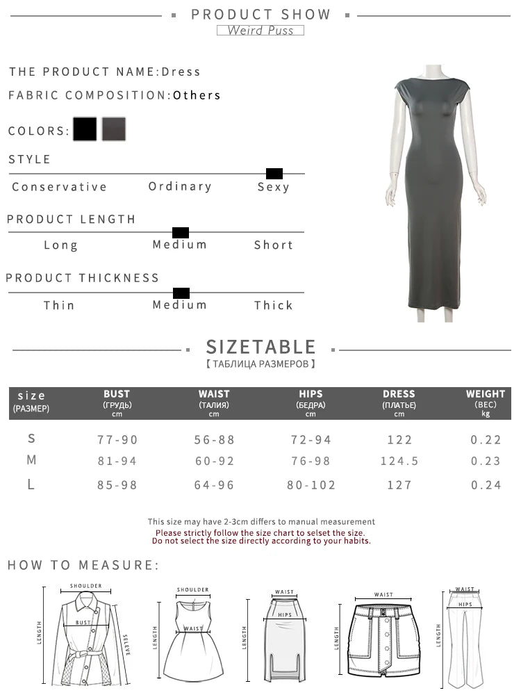 Elegant Backless Bodycon Maxi Dress By Weir