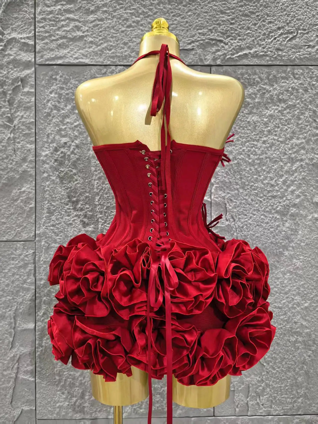 Women Strapless Christmas Two Piece Bodycon Dress