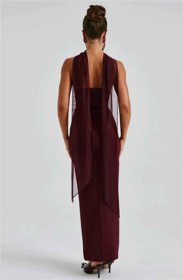 Mozision Premium Off Shoulder Backless Maxi