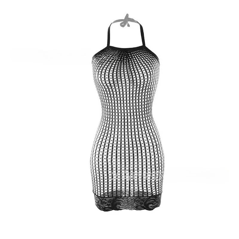 Sexy Fishnet Cover Up Dress Beachwear See Through