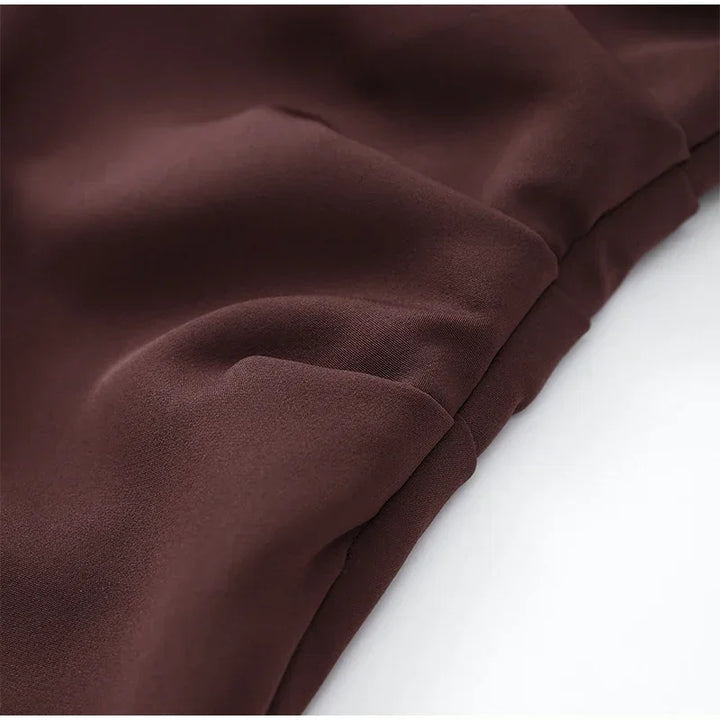 Exclusive Halter Square Neck Tailored Mini Dress