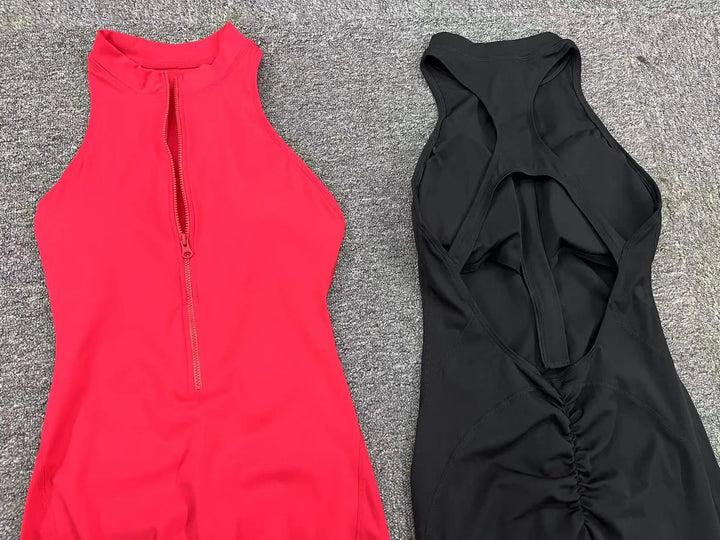 Stylish Sleeveless Hollow Jumpsuit For Gym And