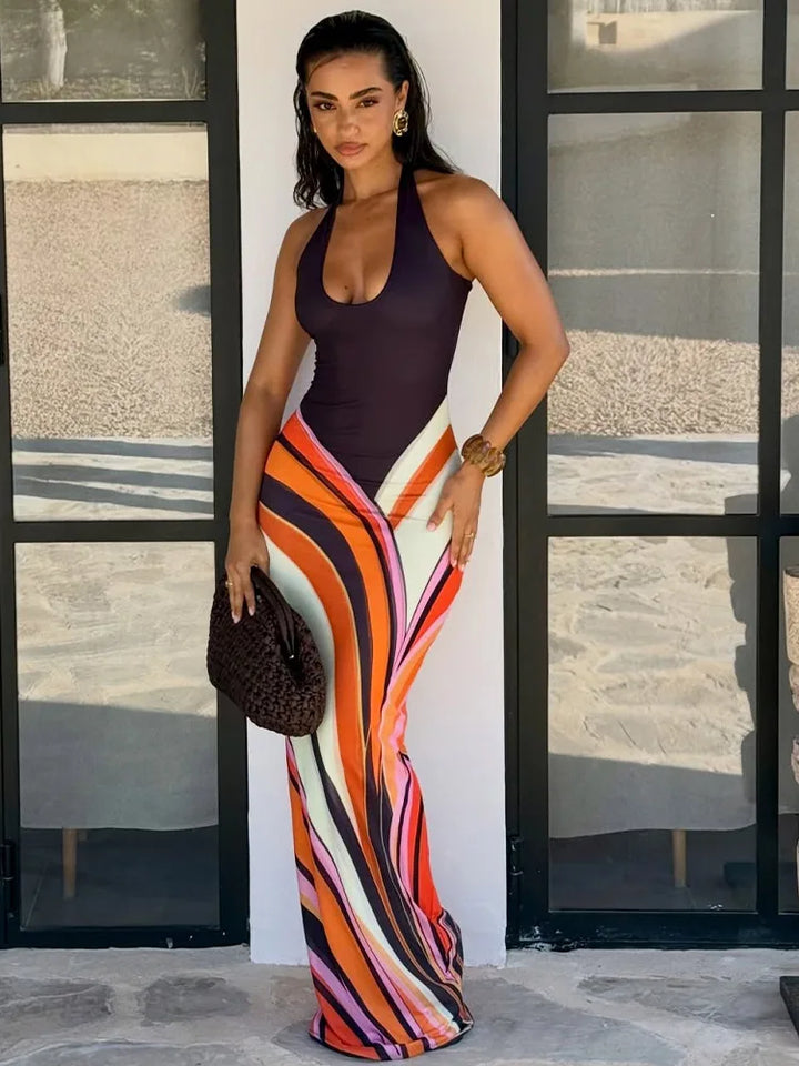 Elegant Sleeveless Maxi Dress For Summer Party