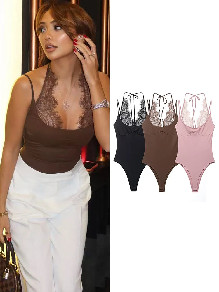 Sexy Slim Lace Bodysuit For Women Ch