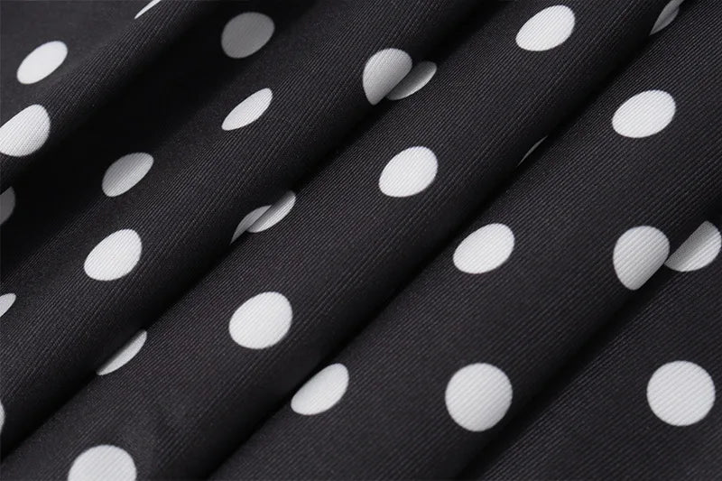 Limited Signature Dot Halter Backless Knit Evening