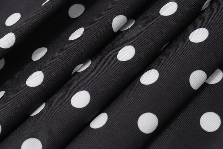 Limited Signature Dot Halter Backless Knit Evening